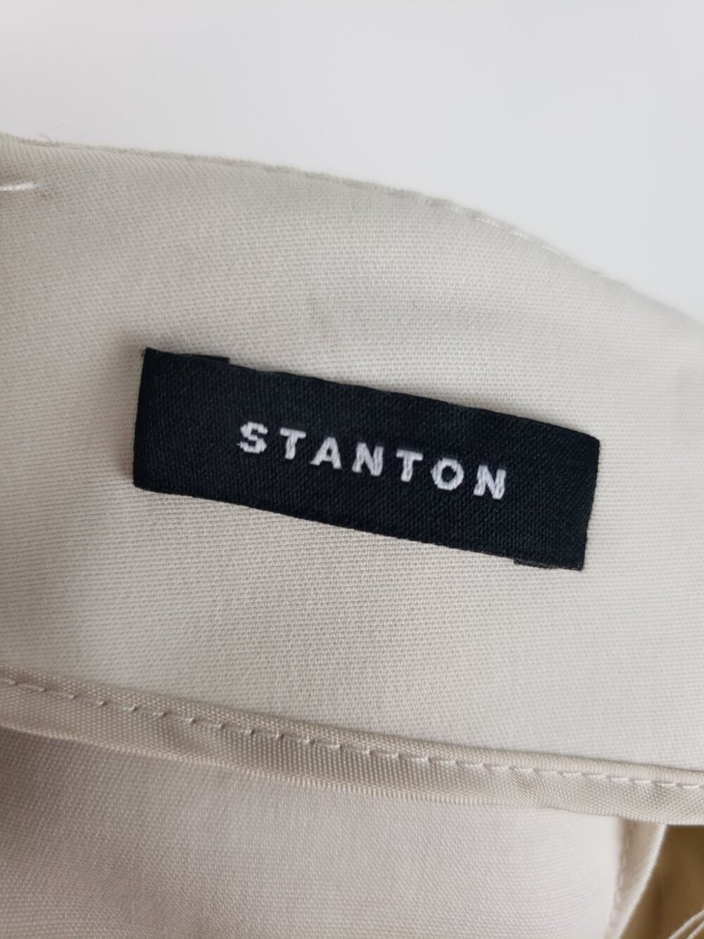 Lafayette 148 New York Stanton Slim Leg Ankle Pant Ivory Khaki Stretch Womens 10 - Picture 8 of 10